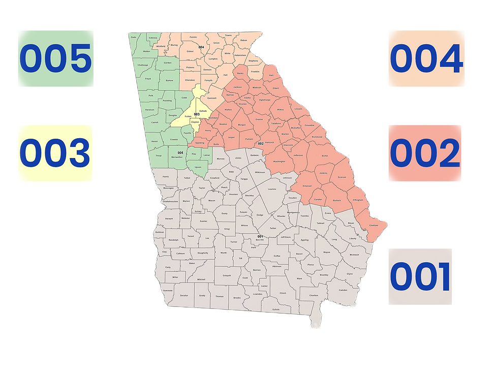 Map of Public Service Commission Districts