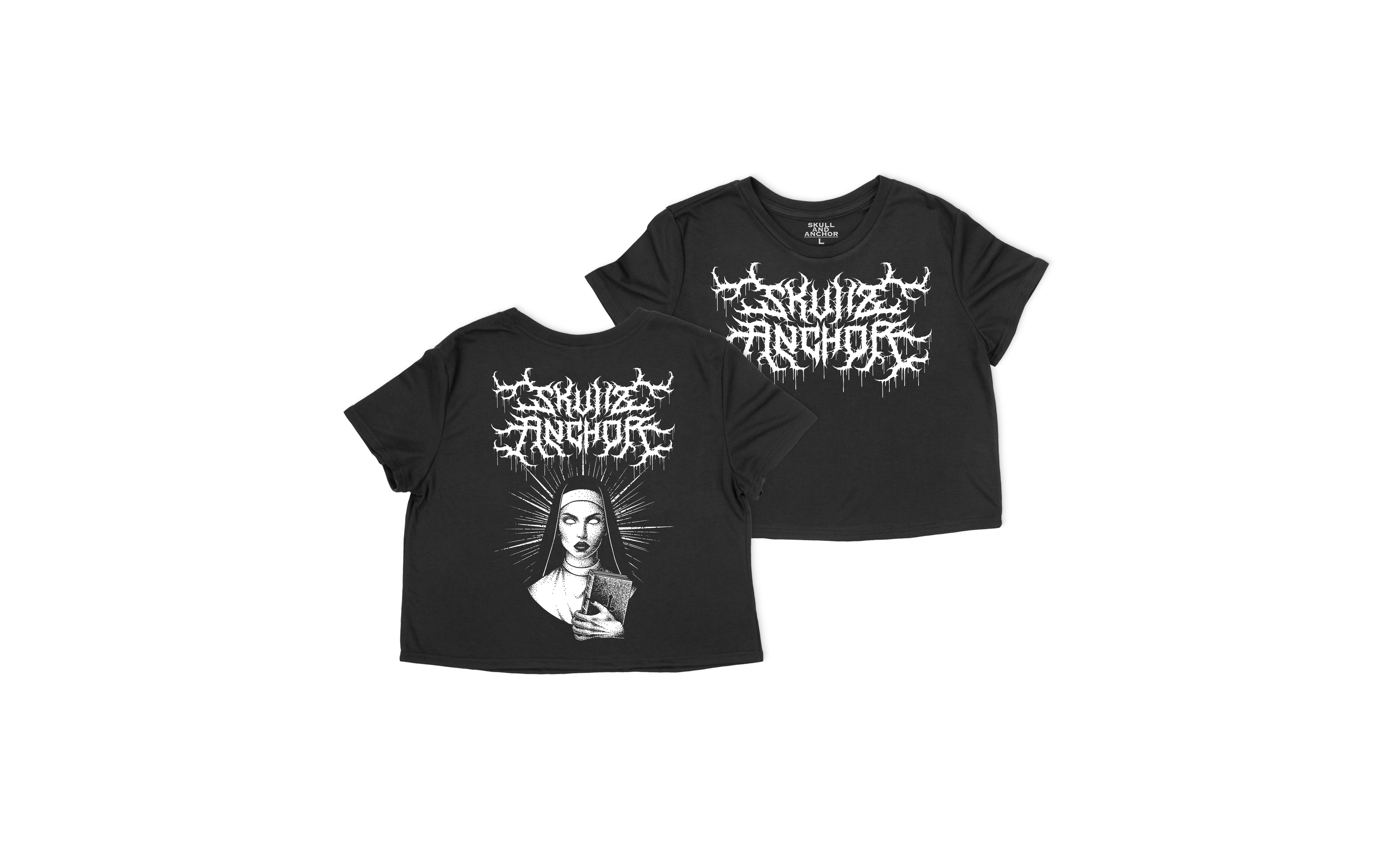 T-shirt court pour femmes noir The Curse