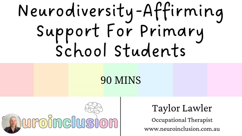 presentation on demand for Neurodiversity-Affirming Support For Primary School Students 