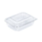 קופסת פלסטיק שקופה למעדנייה 40 עם מכסה מחובר – לגבינה או בשר טחון
