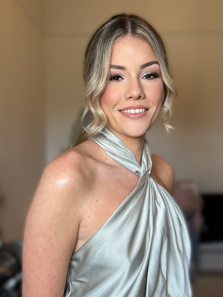 Elegant bridesmaid at a luxury wedding in the cotswolds