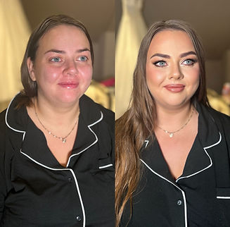full glamour makeup transformation. modern makeup, trendy bride