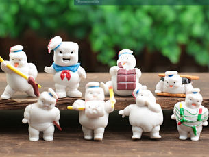 Crazy Discounts Ghostbusters model Q version of cotton candy bonsai car mini ornaments twisted egg toys - Hot Price $282.18