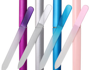 Shop Now! Crystal Glass Nail File With Case Professional Nail Files Manicure Device Tool Durable Nail Art Buffer Files Salon Beauty Tools - Best Price $2.84
