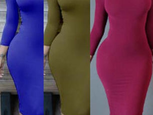 Don’t Miss Out! Sexy Solid Color Elastic Slim Bodycon Dress Women Long Sleeves Girdling Waist Skinny Dress Elegant Club Party Vestidos