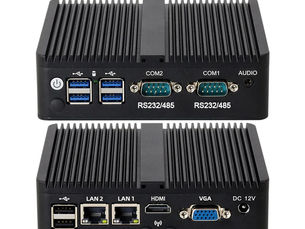Grab & Go Deals Intel Celeron Fanless Industrial IoT Mini PC J6412 J4125 J1900 2x COM RS232 RS485 2x Gigabit Ethernet Support WiFi 3G 4G SIM - Hot Price $108.99