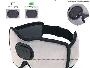 Save More! Sleep Headphones 5.2 Bluetooth Sleep Mask Cooling Eye Shade with Music and Ultra Thin Speakers for Sleeping Travel - Best Price $72.47