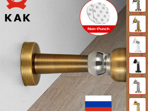 Huge Bargains KAK Stainless Steel Magnetic Doorstop Non-Punch Wind-Proof Door Stopper Wall Mounted Floor Mounted Door Holder Door Hardware