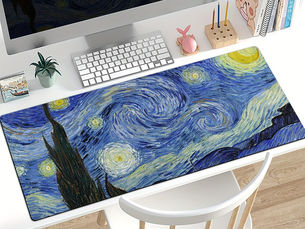 Surprise Savings Vintage Oil Painting Mouse Pad Da Vinci Gaming Accessories Playmats Van Gogh Carpet Rug Monet Desk Gamer Large Keyboard MouseMat