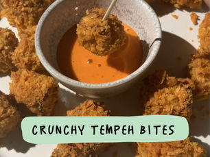 Crispy Tempeh Bites with a Tortilla Chip Coating