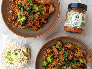 Kimchi Fried Rice with Smoky Tempeh