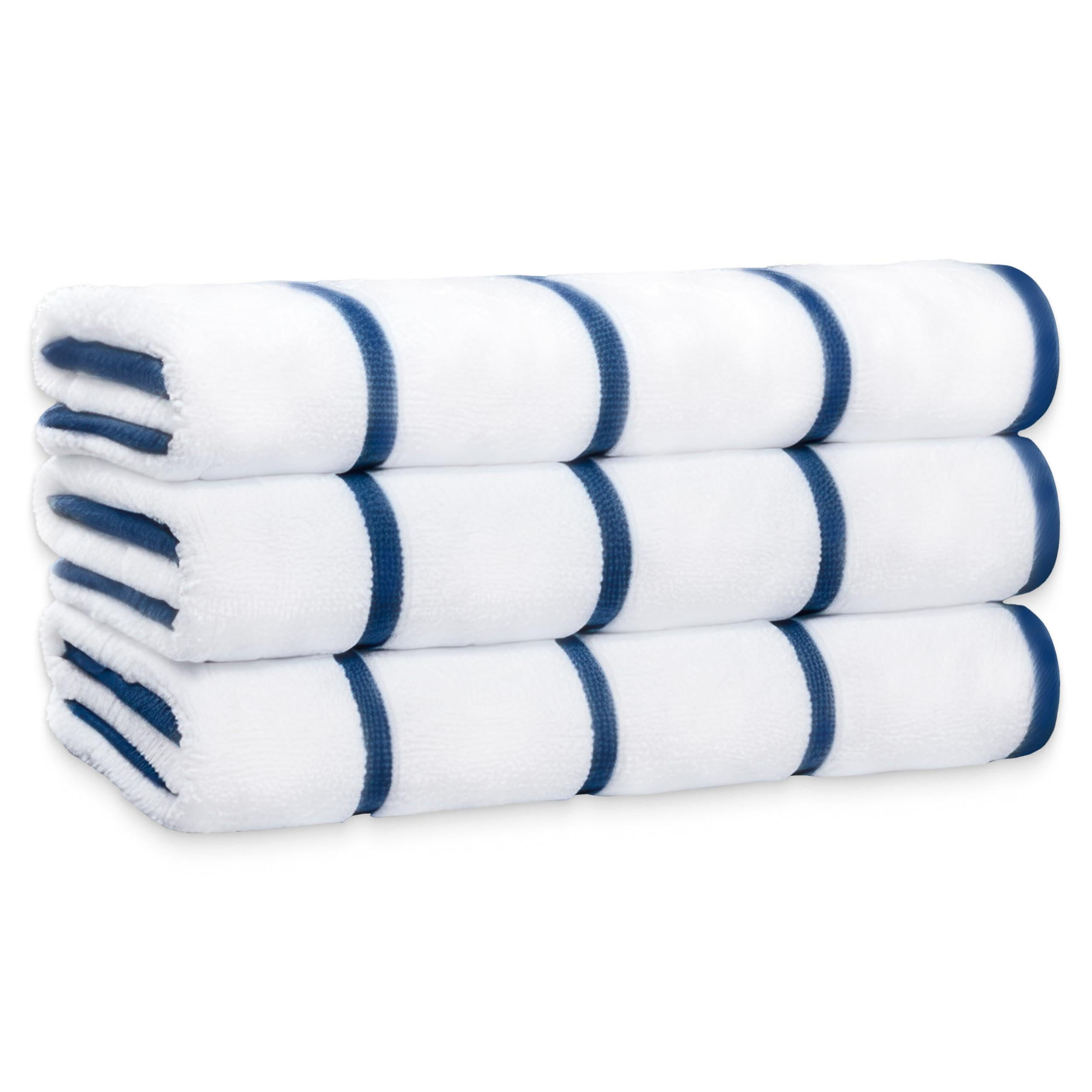 Pool Side Beach Towels Oversized 3 Pcs Set Cotton Towel Extra Large 70x35 Inch