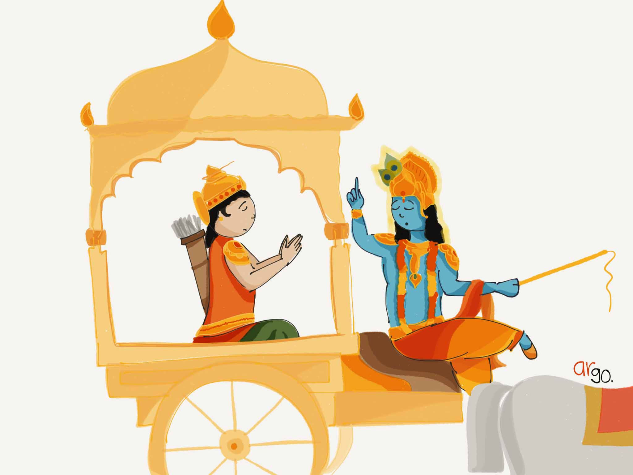 Arjun and Krishna | Wall Art