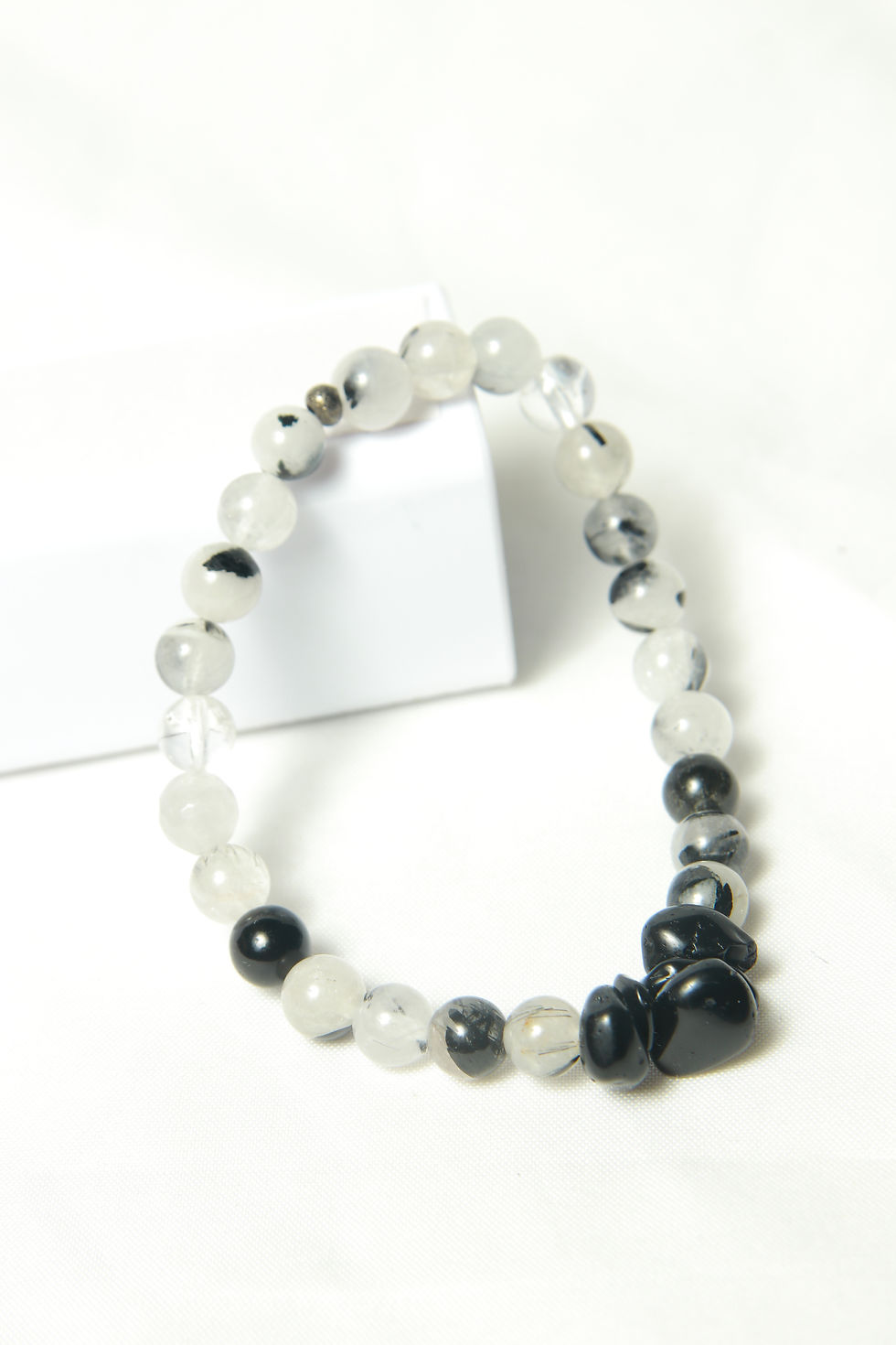 Thumbnail: Rutilated Quartz and Black Obsidian