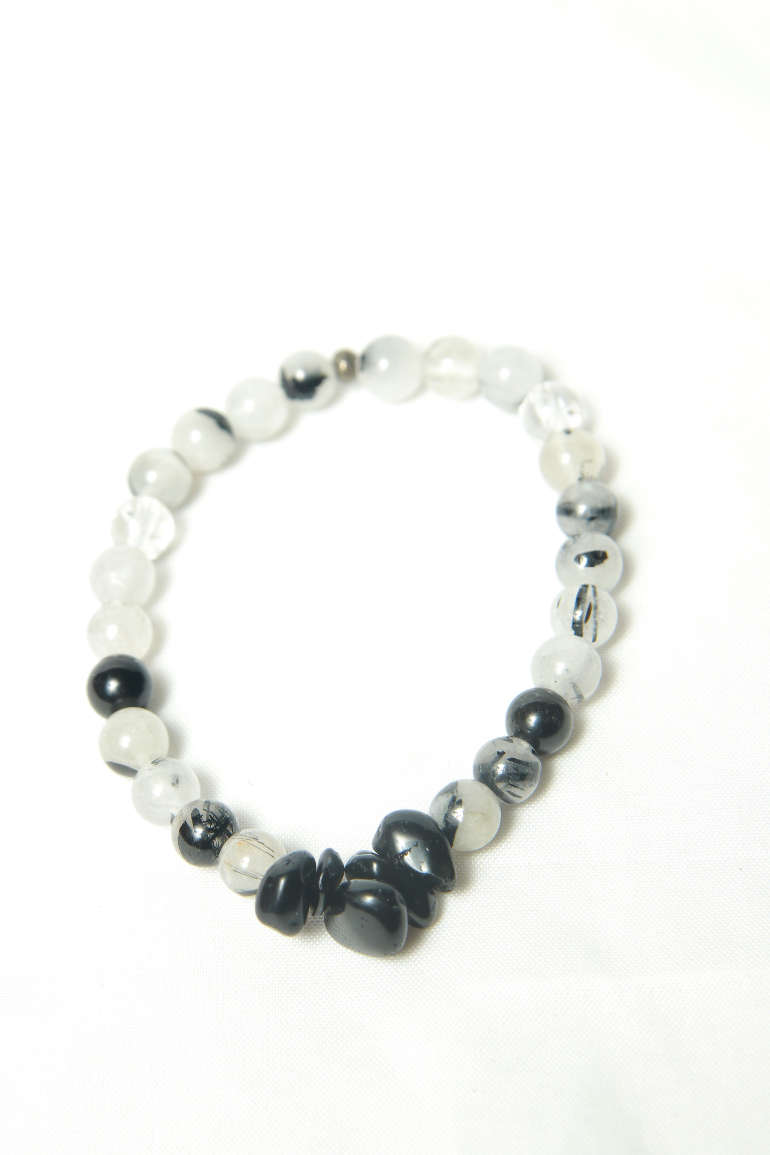 Rutilated Quartz and Black Obsidian