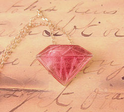 Pink 'Diamond" necklace.