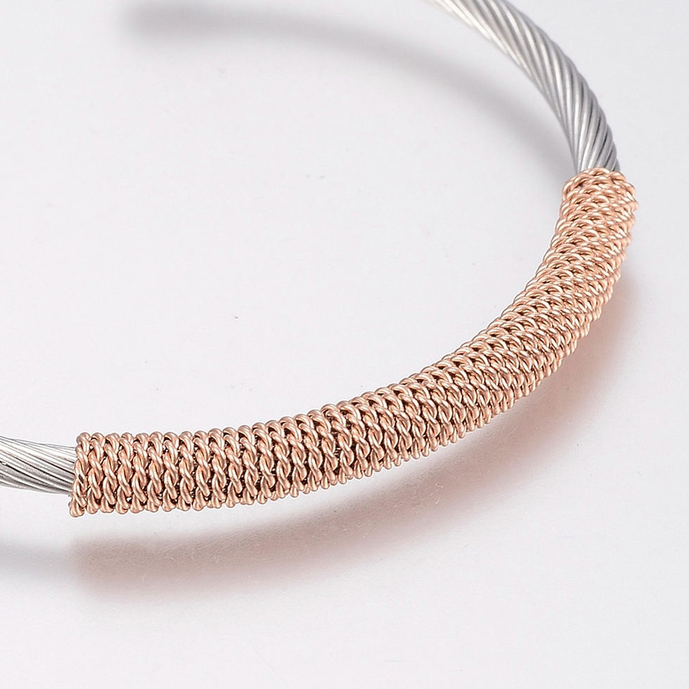 Thumbnail: Stainless Steel Cuff Bangles Torque Bangles