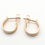 Thumbnail: 925 Sterling shiny silver, Small stud hoop earrings, Vermeil, 18K gold plating