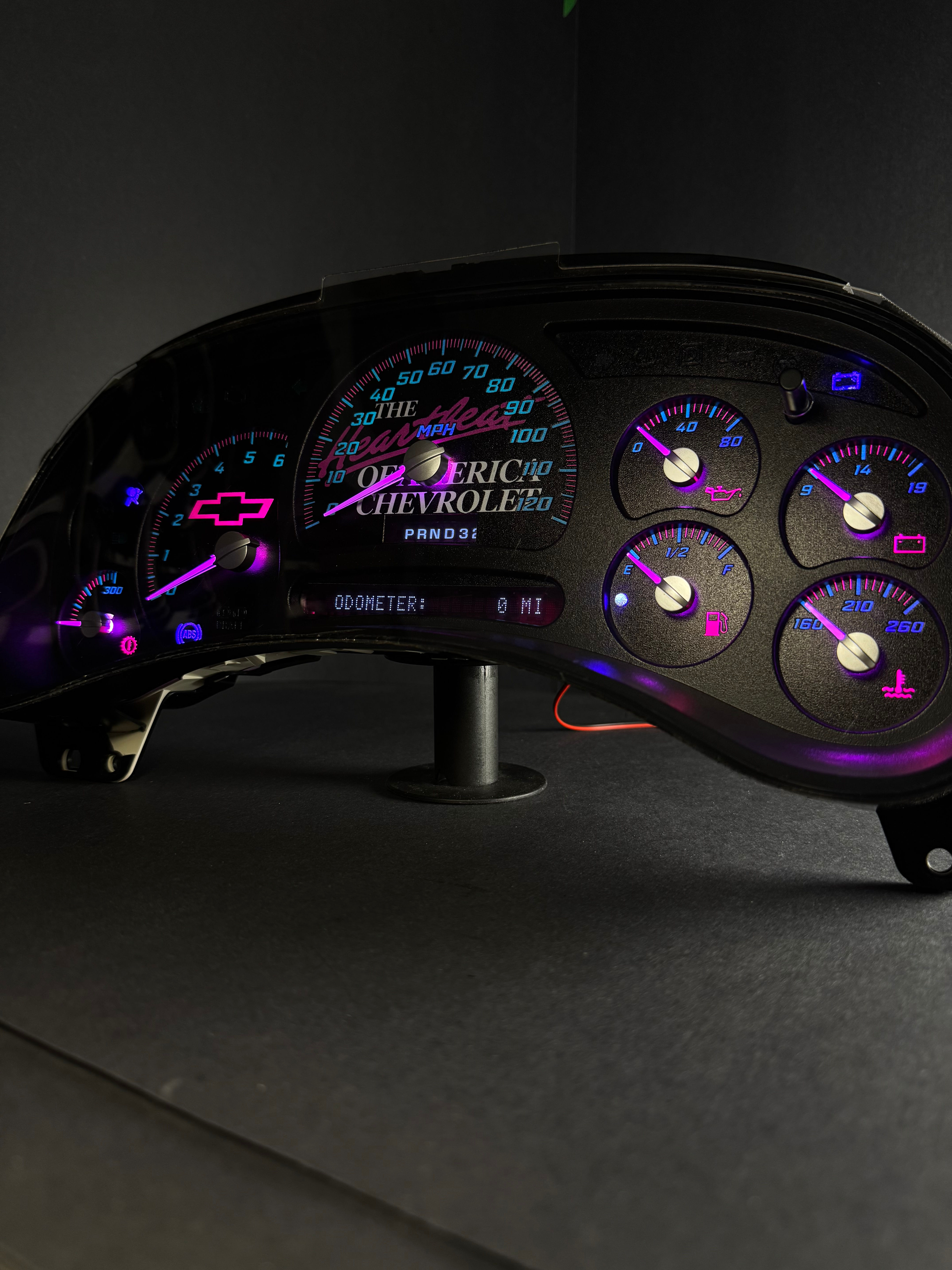 03-04 Gas MPH Chevy Prebuilt Gauge Cluster - Chevy Heartbeat