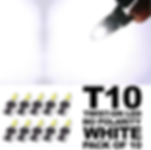 T10 Twist-On LED - No Polarity - White - Pack of 10