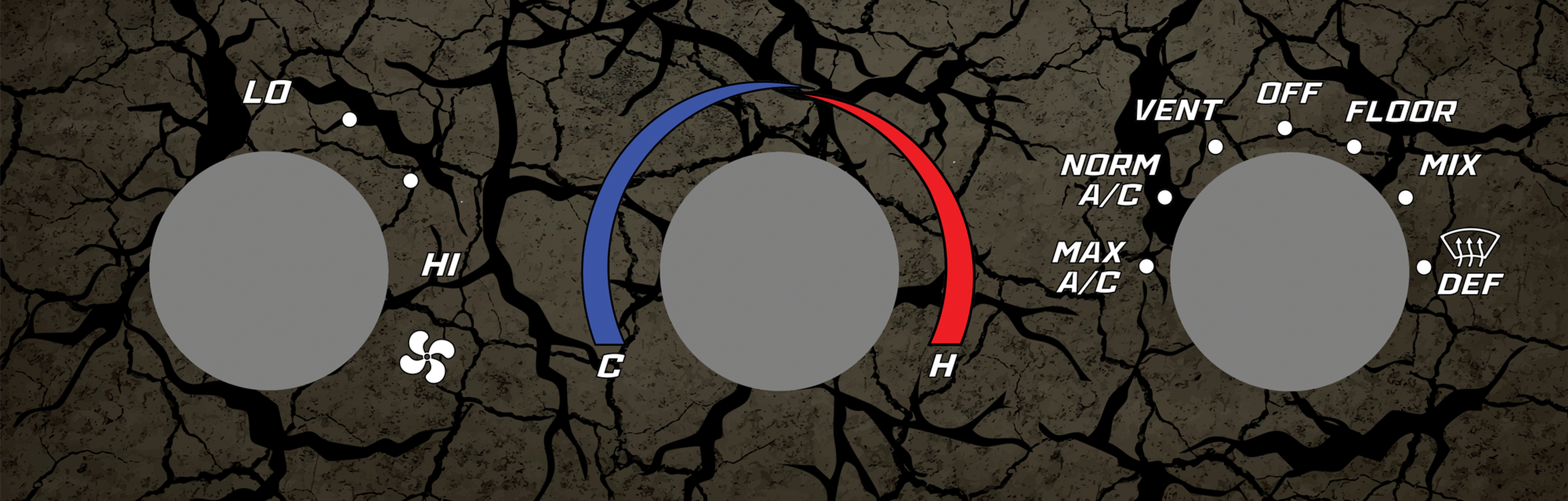 Built Ford Tough Edition Climate Control Overlay