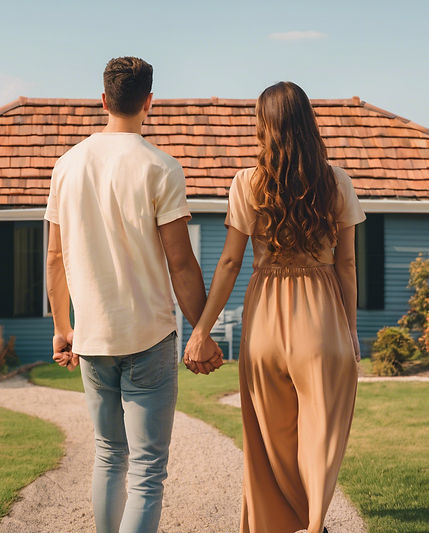 couple holding hands looking at their new roof.jpg