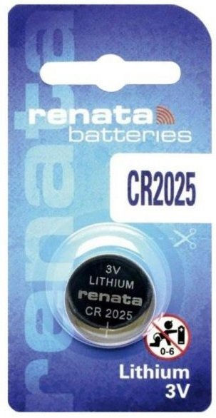 Renata CR2025 Lithium Battery – 3V Coin Cell