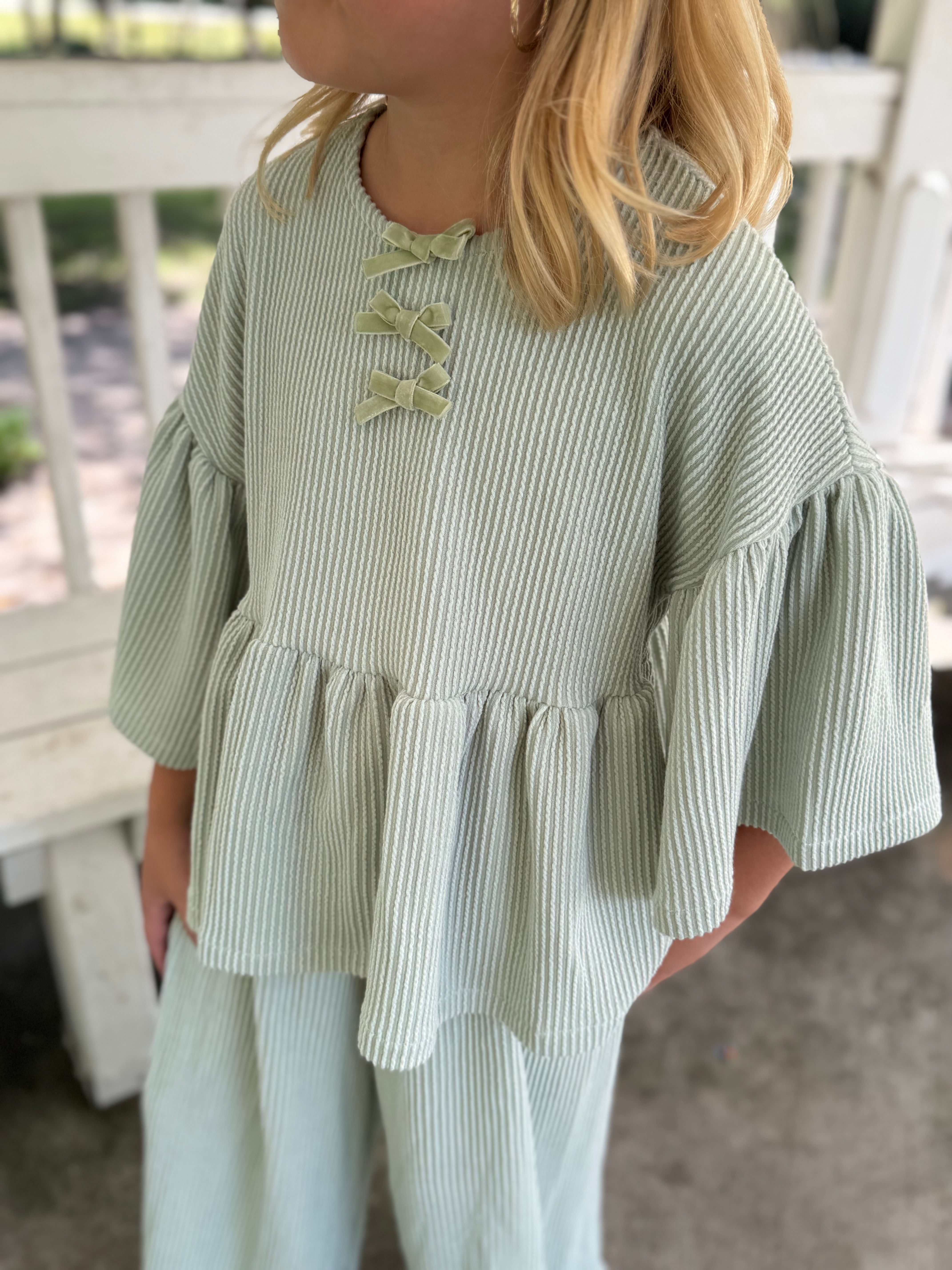 Alice urban rib lounge set Sage fall children’s outfit