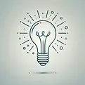 DALL·E 2024-09-12 20.14.15 - A stylized lightbulb glowing, with thin lines representing th