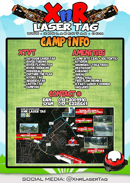 XnR Laser Tag Camp Info Details