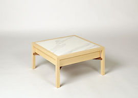 Couchtisch-Esche-Nussbaum-Marmor-Fliese-