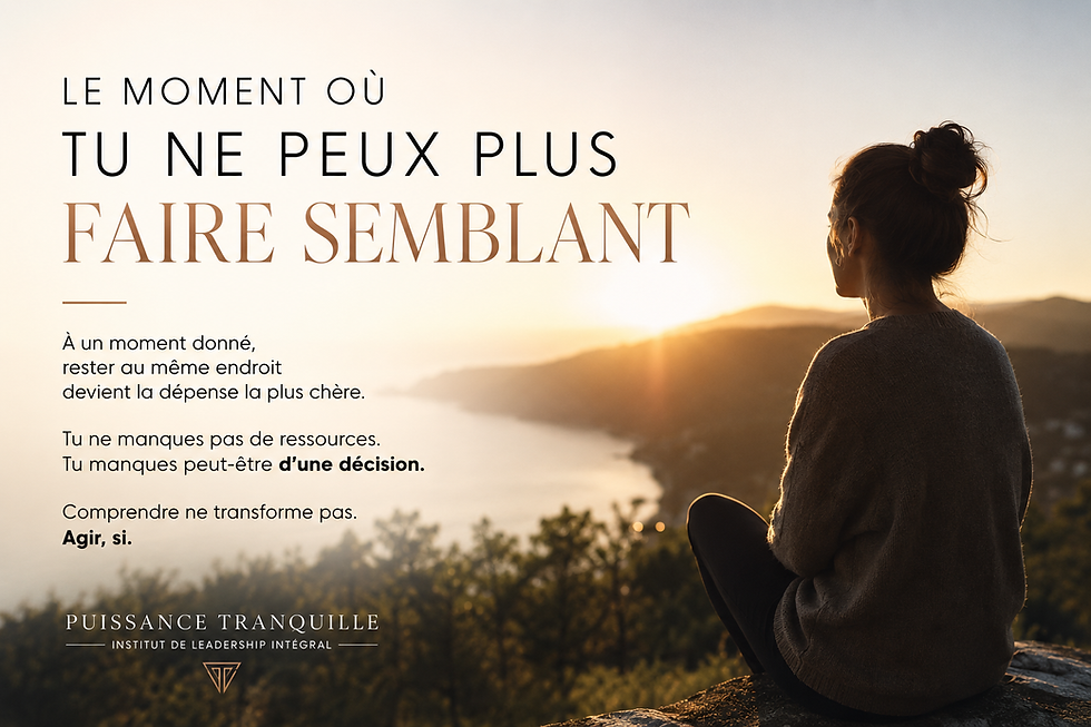 Le moment où tu ne peux plus faire semblant
