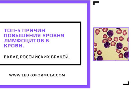 ТОП-5 причин повышения уровня лимфоцитов в крови.