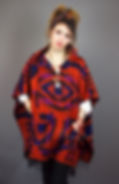Aztec Hood Poncho Bright code 064