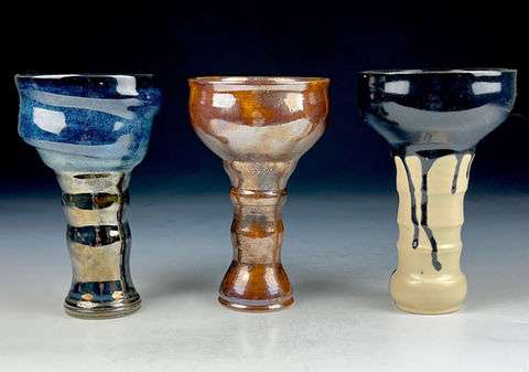 Beautifully glazed chalices, perfect for drinking your favorite wine or drink out of. 