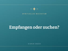 Empfangen oder suchen? Zwei völlig verschiedene Frequenzen
