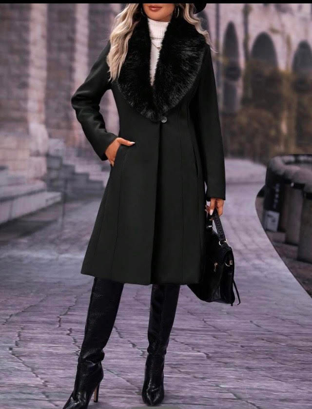 Thumbnail: Gorgeous Fur Collar Coat