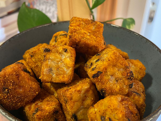 Receita de cubinhos de tempeh