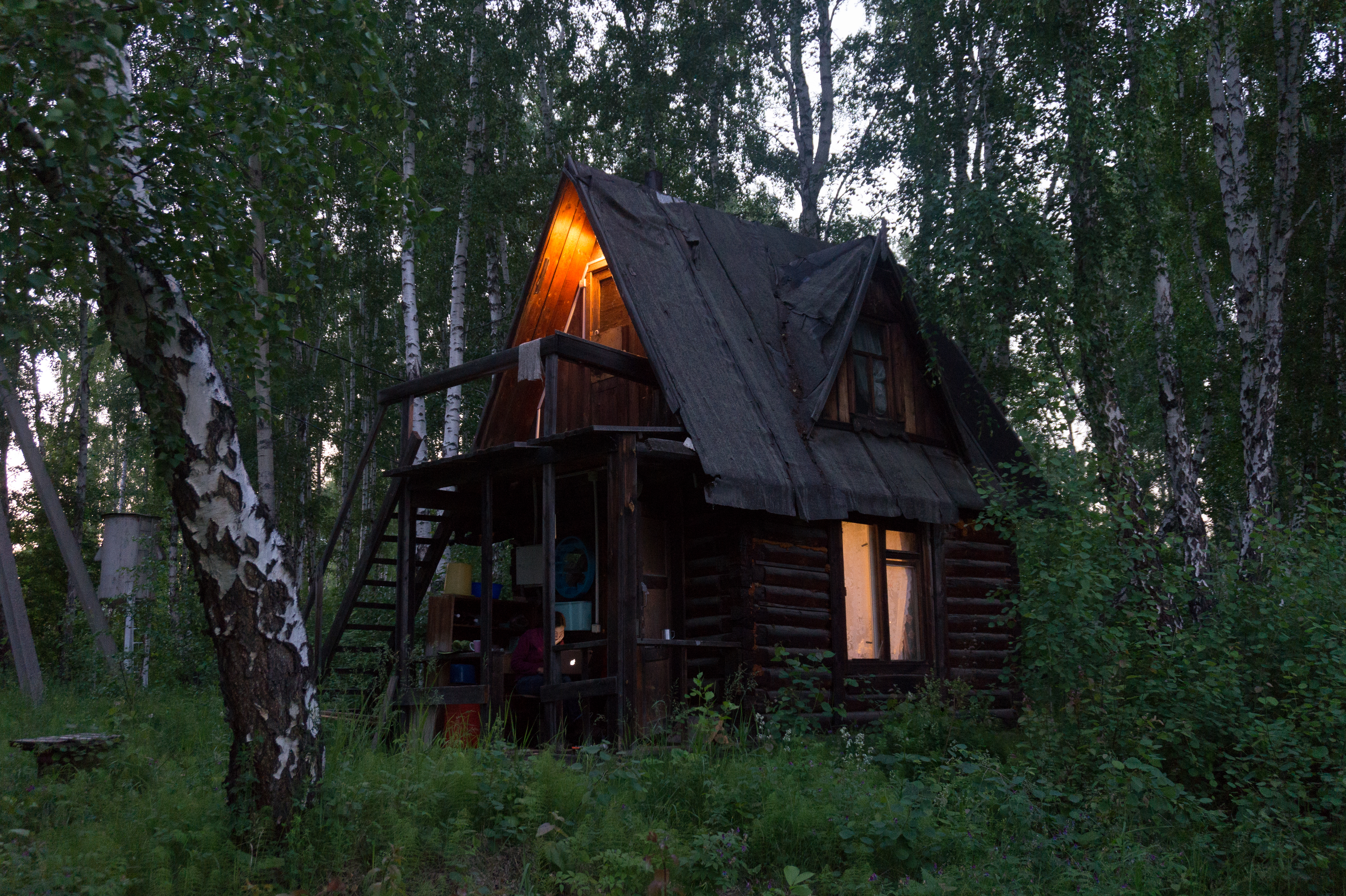 Wooden hut