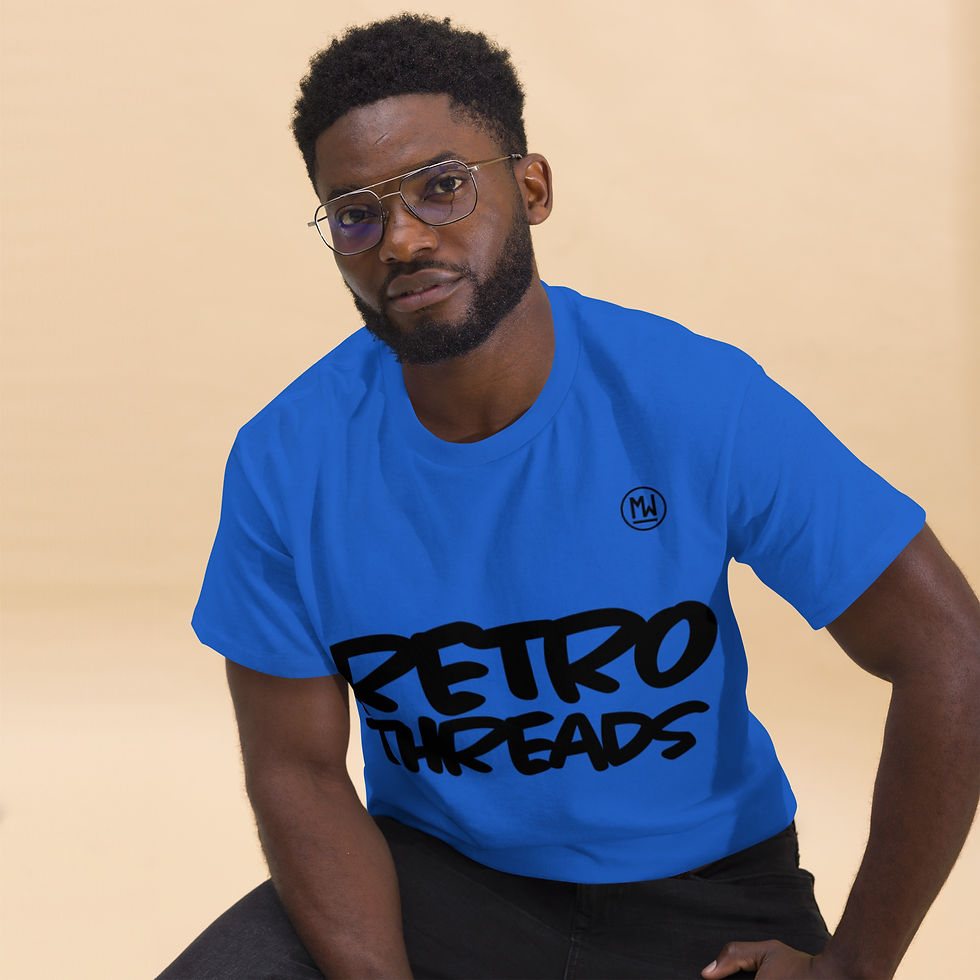MavvoWear “Retro Threads” Classic Tee – Black MW Logo