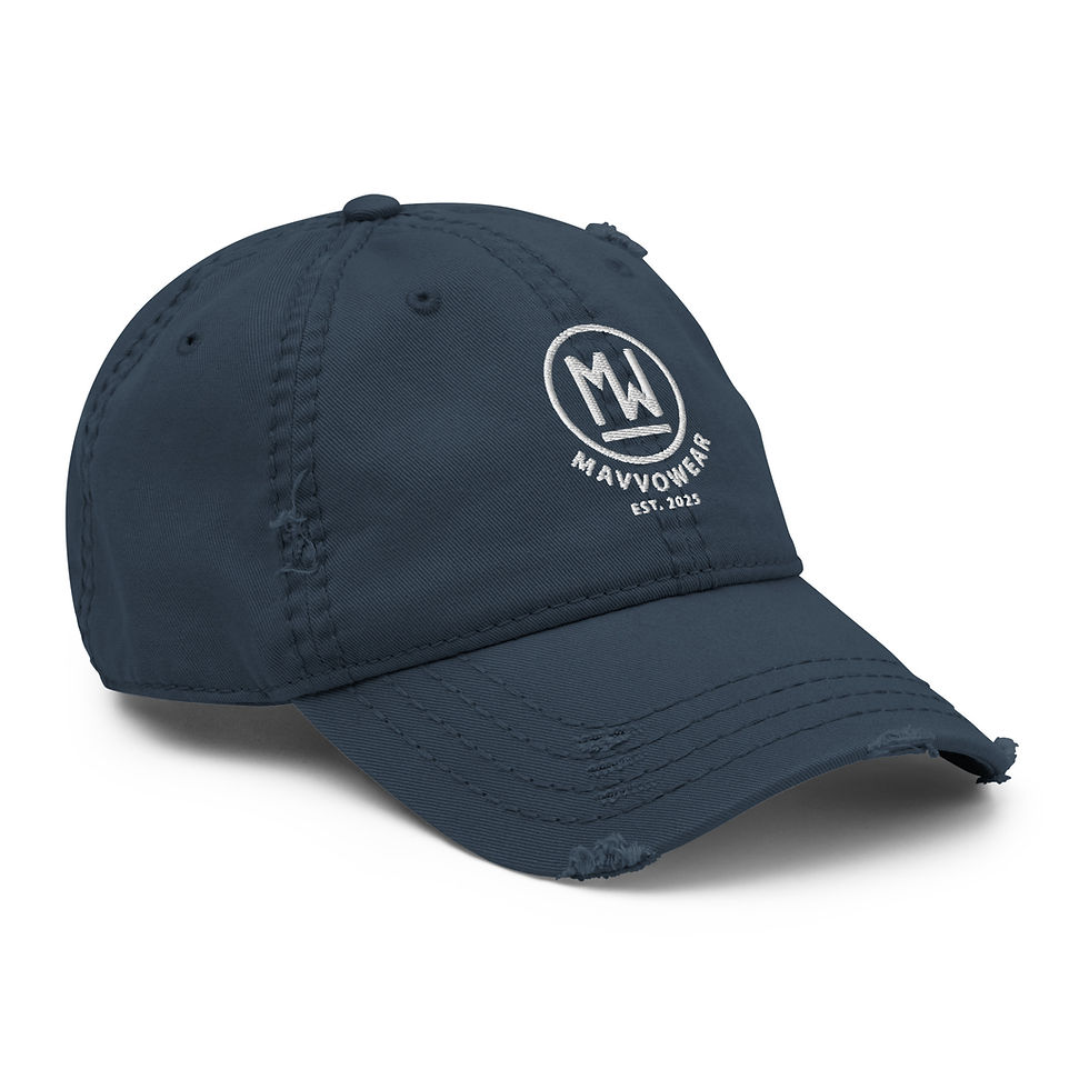 Thumbnail: MavvoWear Distressed Dad Hat – Original Logo