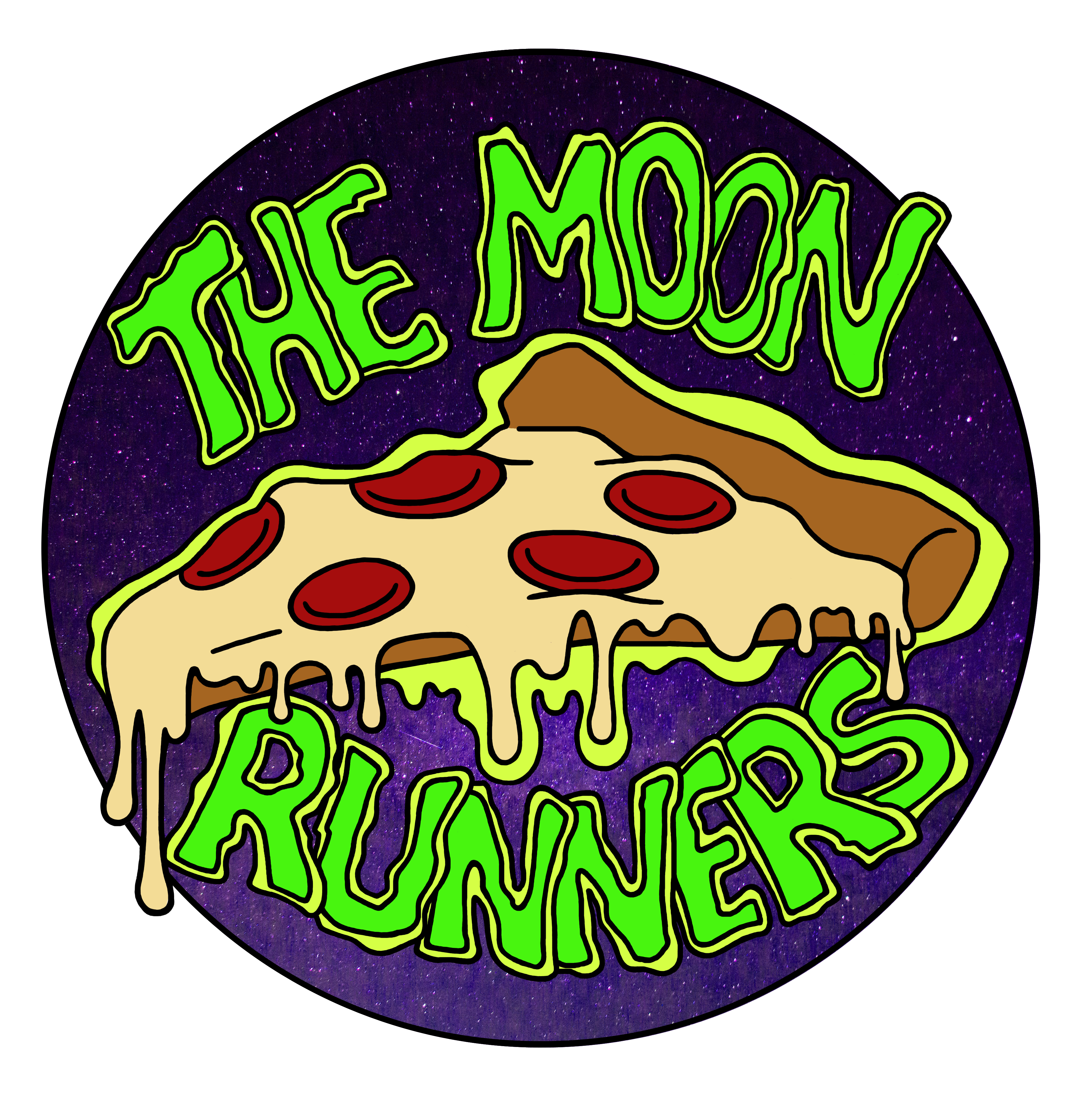 Moon Runners Pizza Sticker