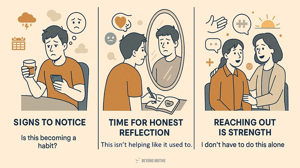 Signs of depression: notice habits, reflect honestly, seek support