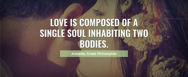 "Love is composed of a single soul inhabiting two bodies."