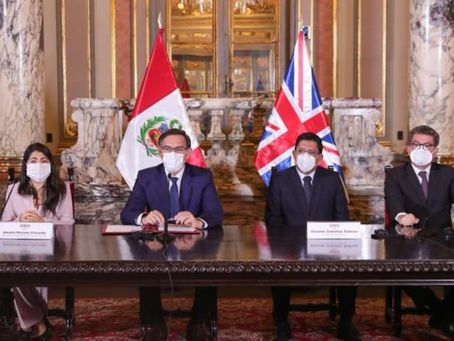 Reconstrucción: Perú y Reino Unido de Gran Bretaña firman acuerdo. Palabras de Boris Johnson