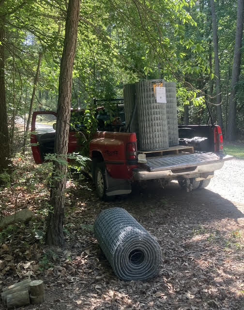 Truck full of no-climb horse fence wire 