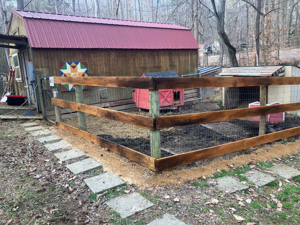 Livestock fencing for a farm near Carrboro, NC