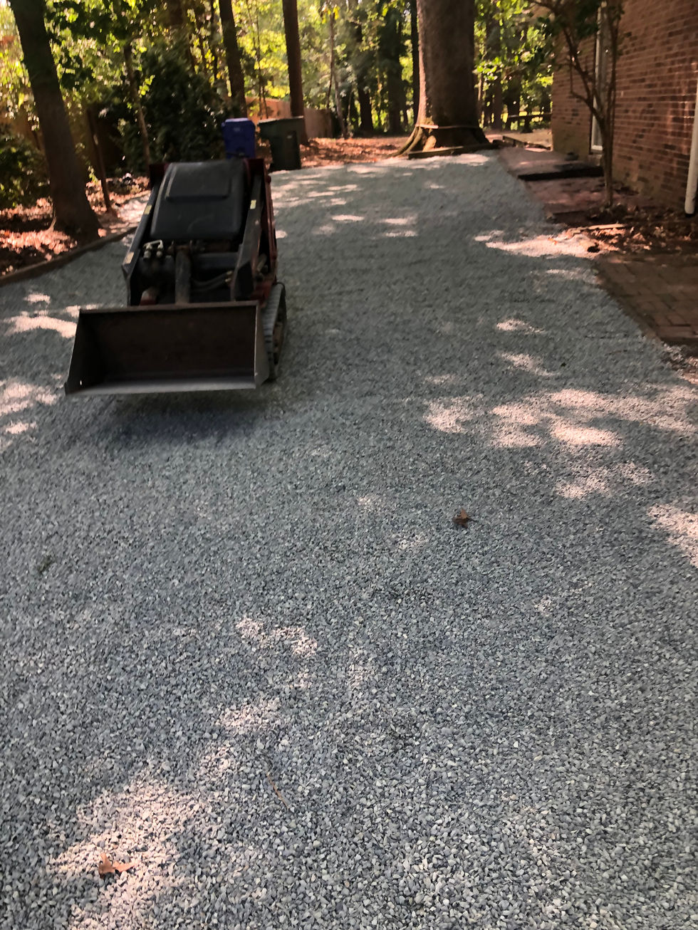 Gravel for a driveway in Carrboro
