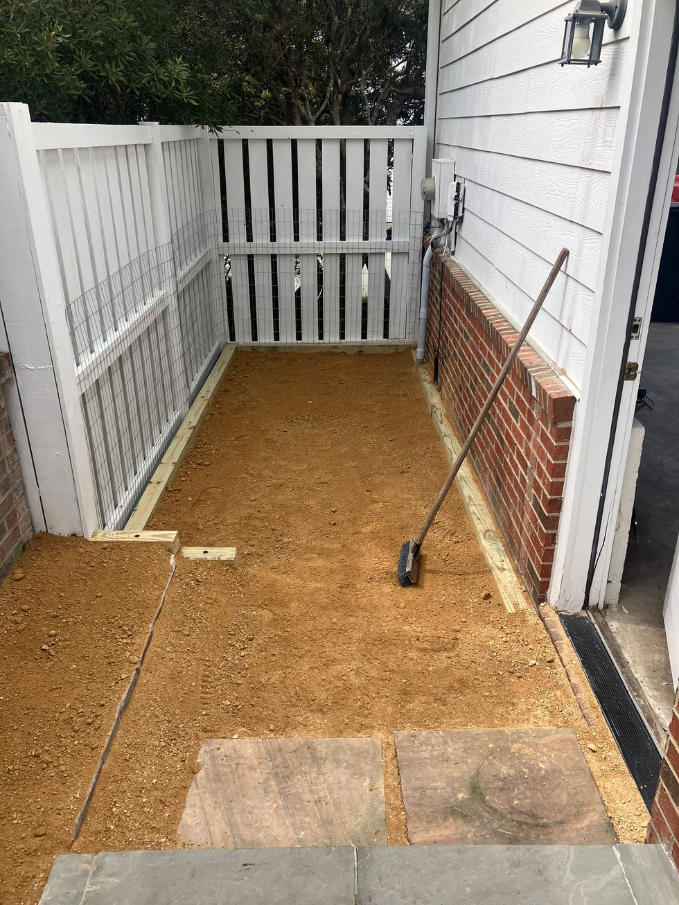 Patio makeover in Southern Village. Chapel Hill, NC