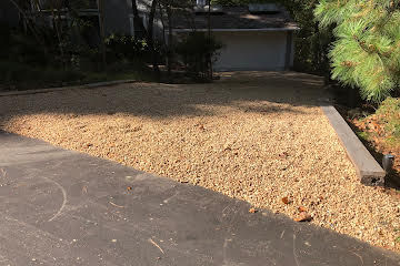 River rocks for a driveway in Fearrington Village